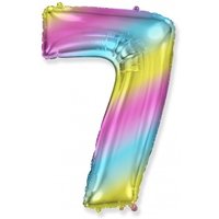 Шар цифра 7 радуга